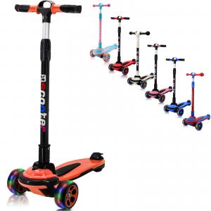 Simeiqi foldable children's scooter, suitable for 6-14 years old children, 4 gear adjustment height, easy to carry.